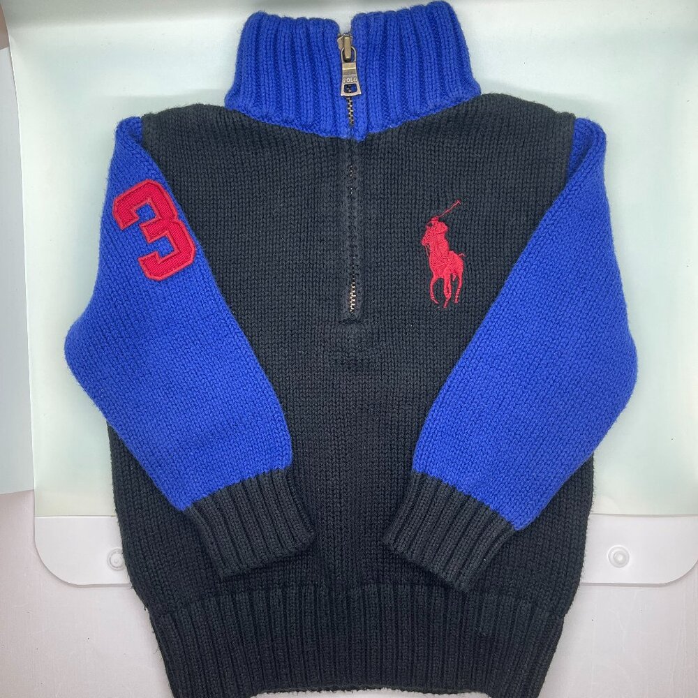 POLO RALPH LAUREN TODDLER 1/4 ZIP TODDLER SZ 2T